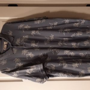 Mens polo style shirt with palm tree design. Cherokee Waikiki wear XL